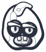 Sketch of a hulking blob alien