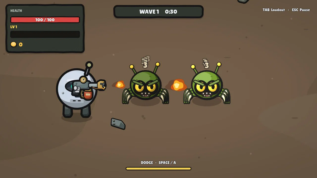 Flamethrower chaos in the arena